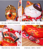 Lucky Cat Shaking Hand Ornaments Large Electric Cashier Home Store Opening Gift Ceramic Ornaments