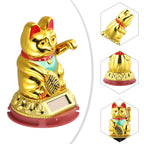 Eco Friendly Solar Waving Lucky Cat Ornament, Continuous Swinging Motion, Enhances The Ambience Of Coffee Shops
