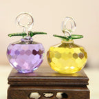 Crystal Apple Tree Ornaments Apples Glass Fengshui Crafts Home Decor Figurines Christmas Gift Souvenir