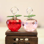 Crystal Apple Tree Ornaments Apples Glass Fengshui Crafts Home Decor Figurines Christmas Gift Souvenir