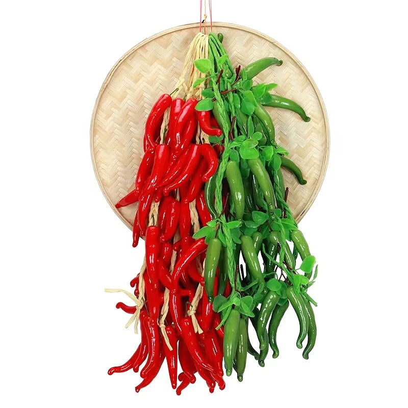 Artificial Simulation Food Vegetables Fake Chili Pepper Fruit Photography Props For Decoration Room Home Christmas Wall Decor