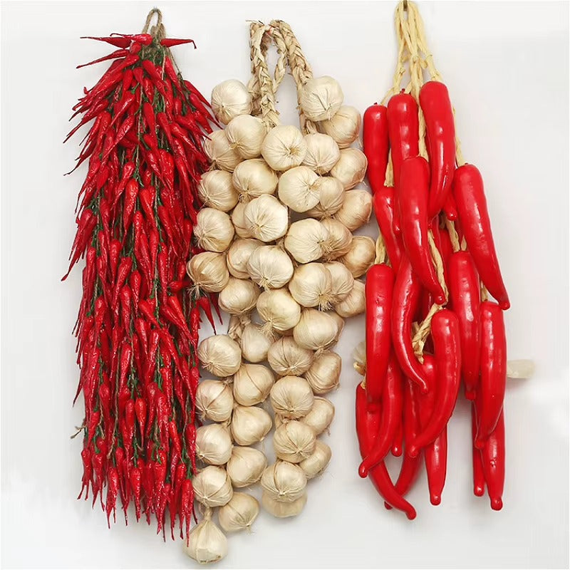 Artificial Simulation Food Vegetables Fake Chili Pepper Fruit Photography Props For Decoration Room Home Christmas Wall Decor