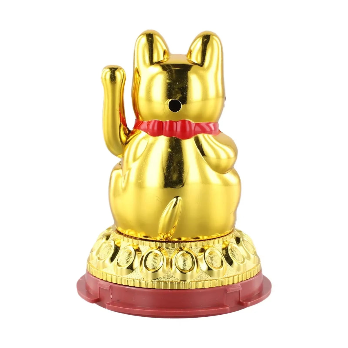 Eco Friendly Solar Waving Lucky Cat Ornament, Continuous Swinging Motion, Enhances The Ambience Of Coffee Shops