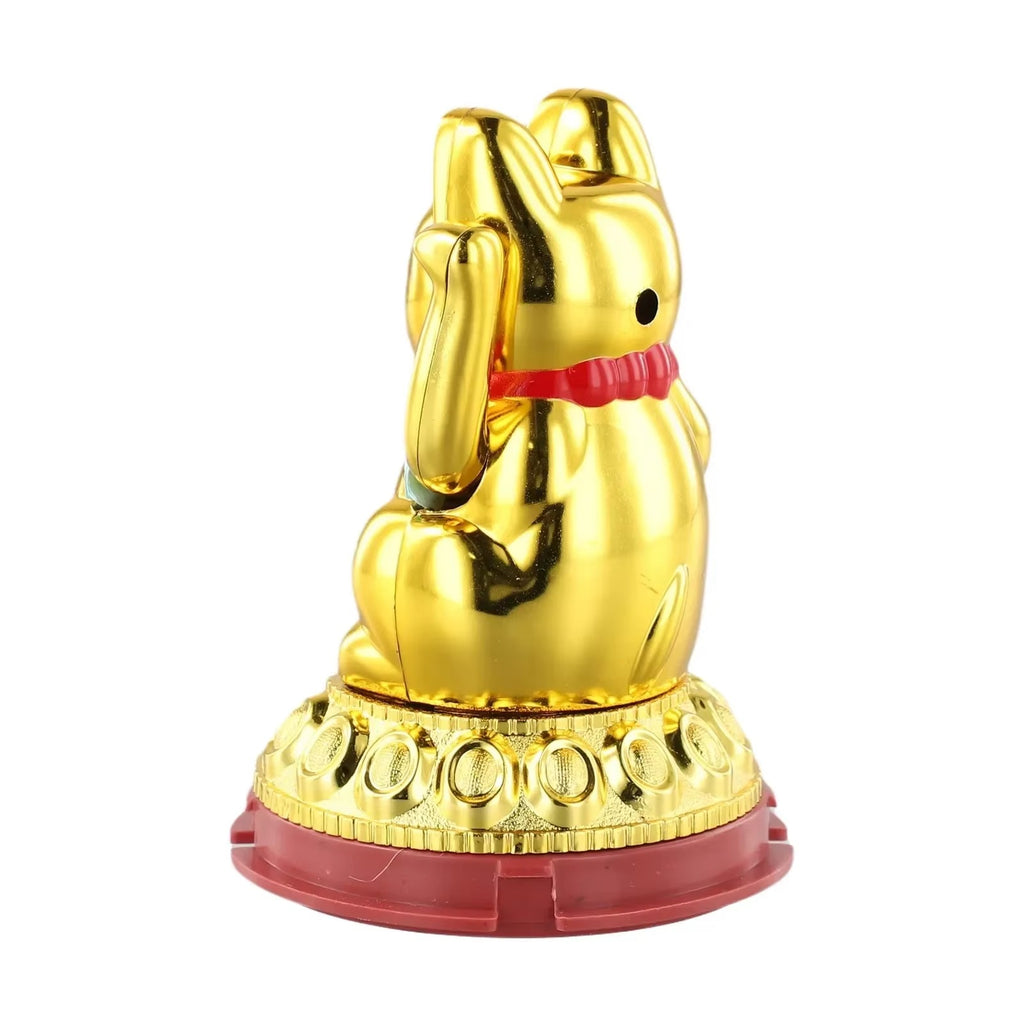 Eco Friendly Solar Waving Lucky Cat Ornament, Continuous Swinging Motion, Enhances The Ambience Of Coffee Shops