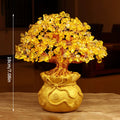 Natural Crystal Fortune Tree Money Bag Tree Money Tree Business Craft Gift Decoration