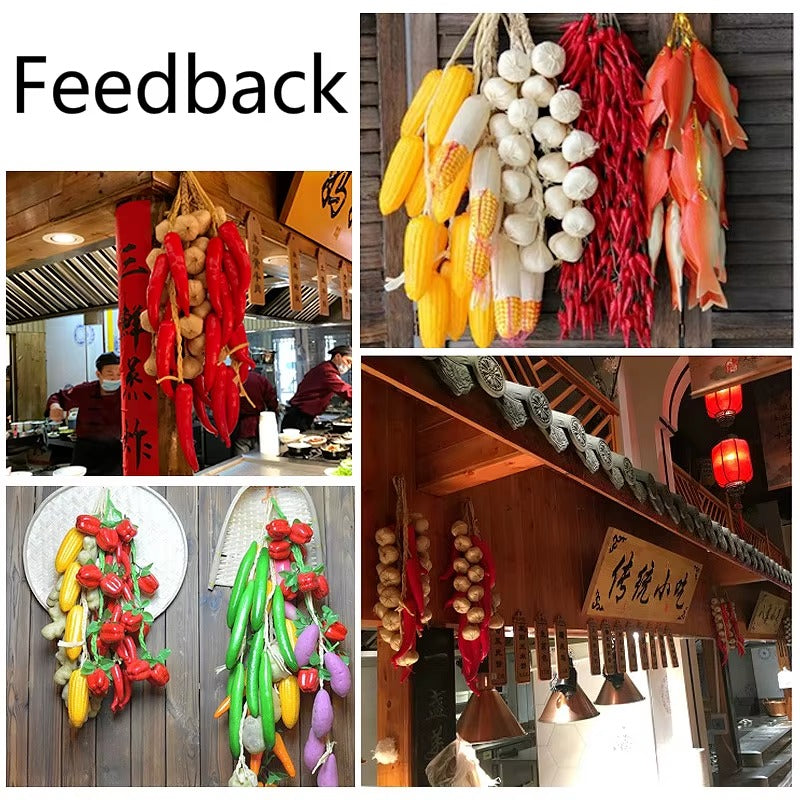 Artificial Simulation Food Vegetables Fake Chili Pepper Fruit Photography Props For Decoration Room Home Christmas Wall Decor