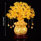 Natural Crystal Fortune Tree Money Bag Tree Money Tree Business Craft Gift Decoration