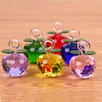 Crystal Apple Tree Ornaments Apples Glass Fengshui Crafts Home Decor Figurines Christmas Gift Souvenir