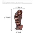 Handmade Torch Design Waterfall Incense Burner Creative Home Decor Incense Holder Portable Ceramic Censer (Without Incense)