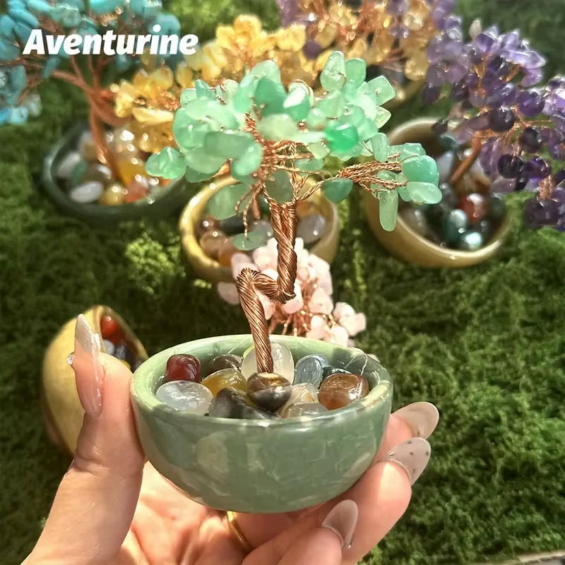 Amethyst Crystal Tree Reiki Natural Crystals Base Copper Wire Tree Life Spiritual Meditation Energy Tree Room Decor Gifts