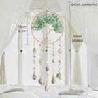 Crystal Suncatcher Wall Hanging Home Decor Natural Stone Gemstone Pink Quartz Fluorite Agate Amethyst Tree of Life Dream Catcher