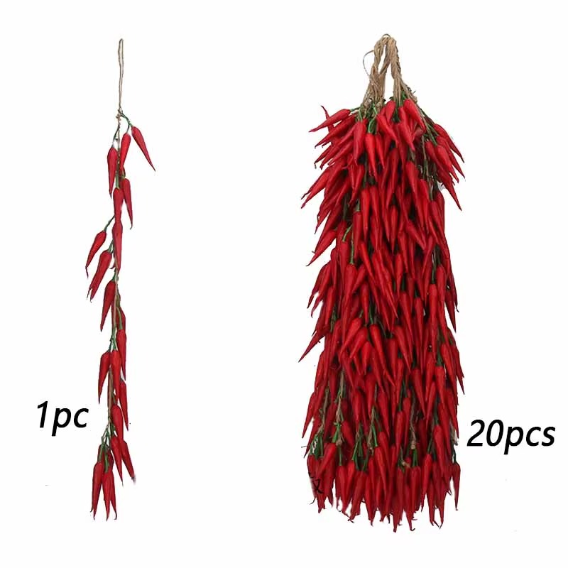 Artificial Simulation Food Vegetables Fake Chili Pepper Fruit Photography Props For Decoration Room Home Christmas Wall Decor