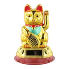 Eco Friendly Solar Waving Lucky Cat Ornament, Continuous Swinging Motion, Enhances The Ambience Of Coffee Shops
