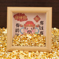 Hollow Frame God of Wealth Ornament, Crystal Gold Ingot Feng Shui Decor, Prosperity Fortune Desktop Decoration