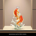 New Chinese Style Koi Fish Ornament, Wealth Attracting Figurine, Auspicious Decor for Living Room, Wine Cabinet & Office, Meaningful Gift