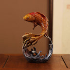 Fish Ornament Feng Shui Decor, Abundant Fortune Carp Statue, Home Entryway Living Room Decoration, Housewarming Opening Gift