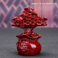 Purple Cinnabar Fortune Tree Ornament, Smooth Sailing Lucky Money Tree Decor, Home & Car Interior Display