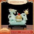 Zodiac Dragon Statue with Treasure Bowl, Wealth Attracting Dragon Figurine for Home Living Room Wine Cabinet Office Decor, Ideal Business Opening & Housewarming Gift