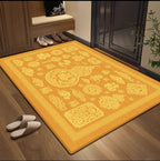 New Chinese Style Yellow Doormat, Wealth Attracting Feng Shui Floor Mat, Non-slip Entryway Rug for Front Door & Hallway Home Decor