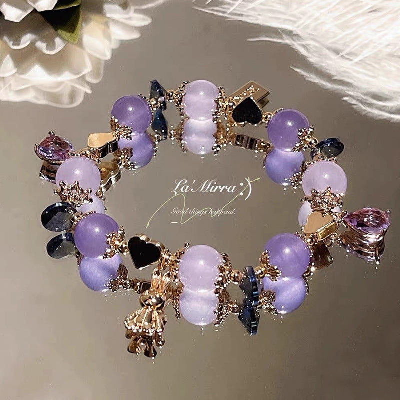 Natural Amethyst Bracelet for Women, Premium Crystal Jewelry for Students & Office Workers