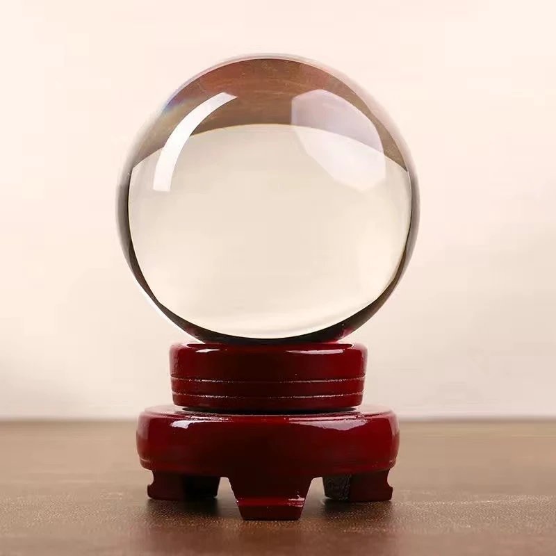 Multicolor Crystal Sphere Ornament with Base, Yellow Red Blue Green Pink Purple White Glass Crystal Ball Decor for Entryway Bedroom Living Room