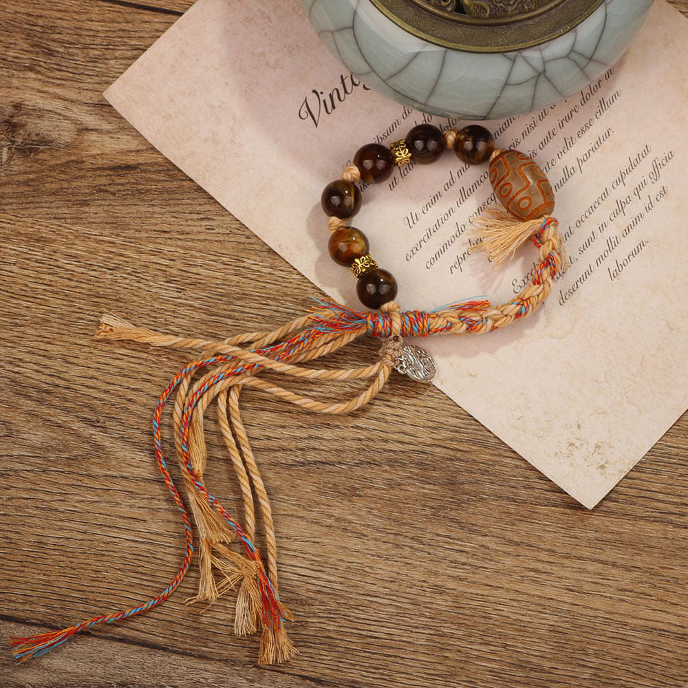 New Chinese Style Tassel Bracelet - Ethnic Tibetan Handwoven Rope | Guochao Ancient Style Accessory