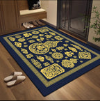 New Chinese Style Yellow Doormat, Wealth Attracting Feng Shui Floor Mat, Non-slip Entryway Rug for Front Door & Hallway Home Decor