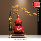 Magnolia Gourd Ornament, Luxury Chinese Style Decor, Hallway Cabinet Desktop Art Deco, Housewarming Gift