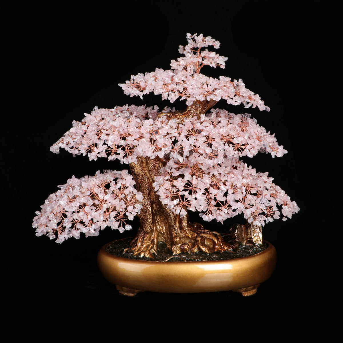 Natural Amethyst Money Tree, Hand Woven Feng Shui Ornament, Wealth & Luck Decor for Home Office, Gift for Business Opening & Fortune Blessing