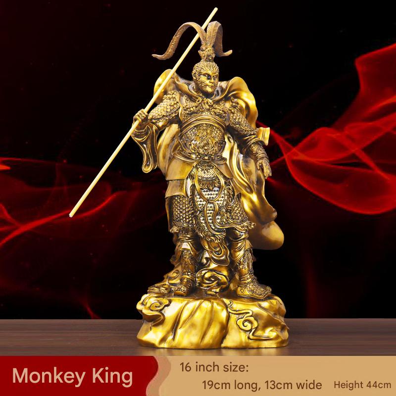 Journey to The West Chinese Myth Wukong Monkey Statue Heroes Sculpture,Computer Desk Myth Wukong Collectibles Wukong Decoration(Wukong Statue)