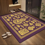 New Chinese Style Yellow Doormat, Wealth Attracting Feng Shui Floor Mat, Non-slip Entryway Rug for Front Door & Hallway Home Decor