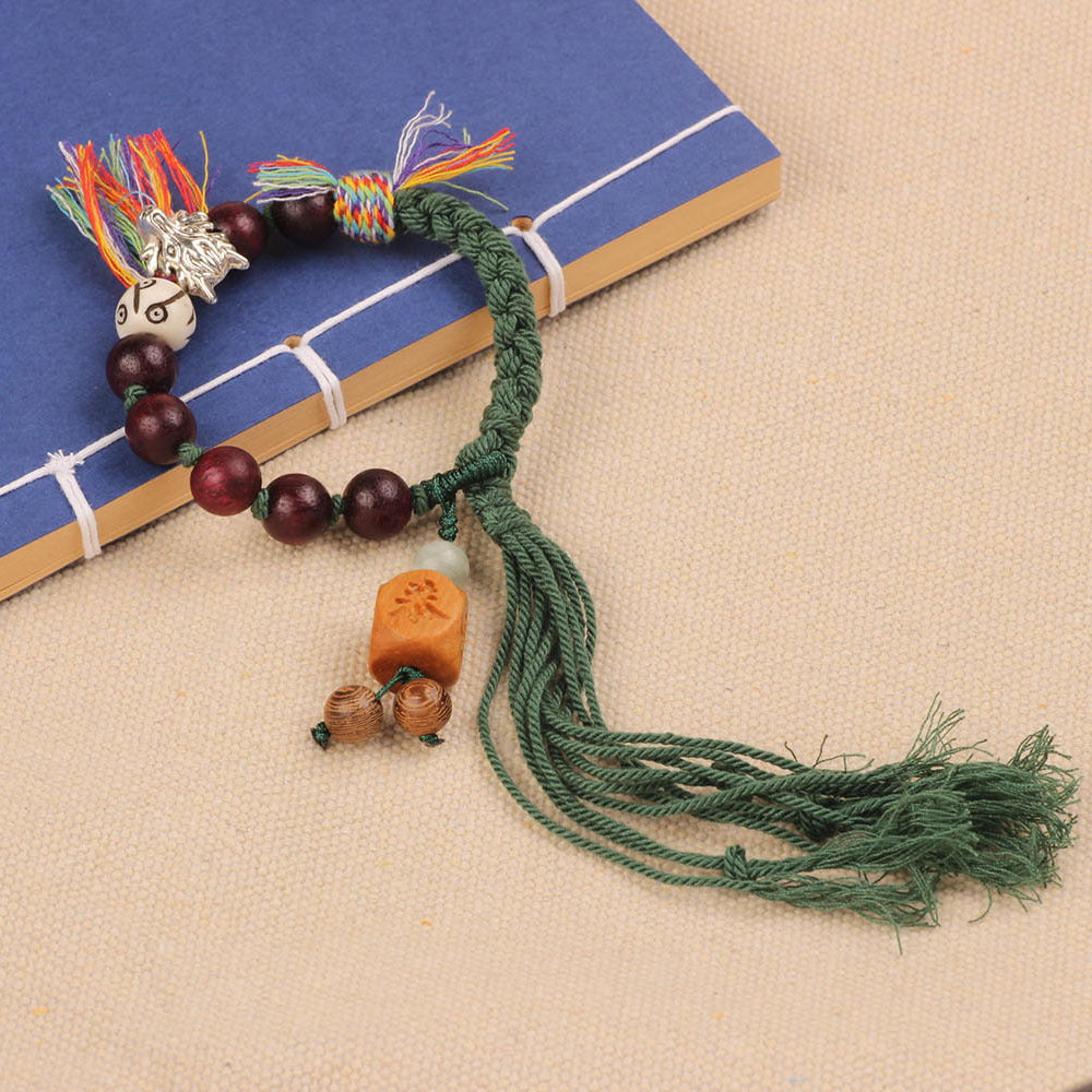 New Chinese Style Tassel Bracelet - Ethnic Tibetan Handwoven Rope | Guochao Ancient Style Accessory