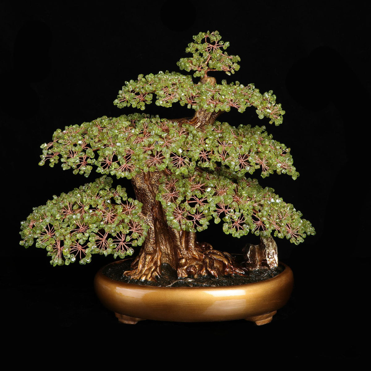 Natural Amethyst Money Tree, Hand Woven Feng Shui Ornament, Wealth & Luck Decor for Home Office, Gift for Business Opening & Fortune Blessing
