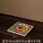 Five-Way Wealth God Manifest Writing Incense Sticks, Thick Round Black Wealth Incense, Natural Tibetan Sandalwood Cylinder Line Incense, Ritual Prayer Incense for Blessing, Meditation and Home Altar
