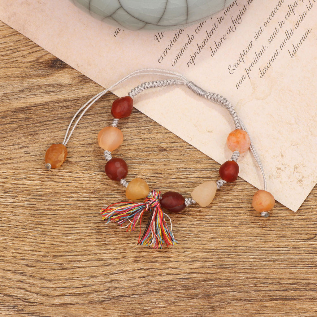 New Chinese Style Tassel Bracelet - Ethnic Tibetan Handwoven Rope | Guochao Ancient Style Accessory