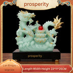 Zodiac Dragon Statue with Treasure Bowl, Wealth Attracting Dragon Figurine for Home Living Room Wine Cabinet Office Decor, Ideal Business Opening & Housewarming Gift