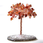 Natural Crystal Money Tree Ornament, Money Bag Wealth Tree Handcrafted Prosperity Decor, Premium Business Gift Desktop Ornament for Home & Office Good Fortune