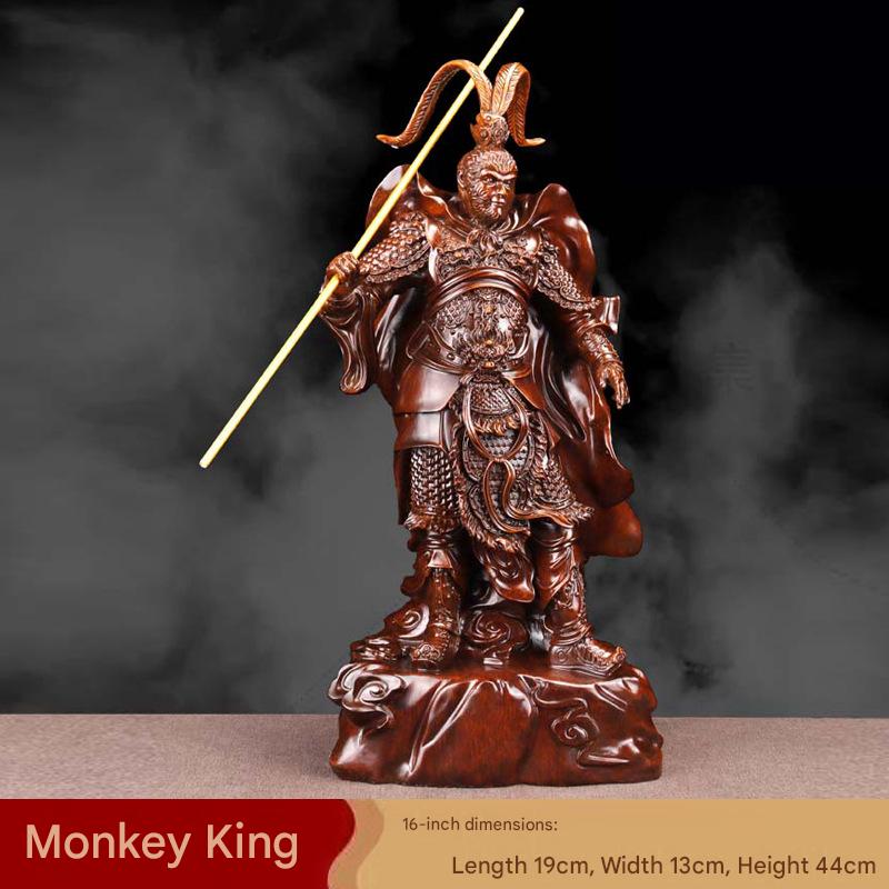 Journey to The West Chinese Myth Wukong Monkey Statue Heroes Sculpture,Computer Desk Myth Wukong Collectibles Wukong Decoration(Wukong Statue)