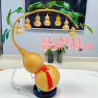 Natural Real Wu Lou Gourd Hand-Woven Money Tree Ornament, Handcrafted Prosperity Decor for Living Room Dining Room, Housewarming Business Opening Home Gift