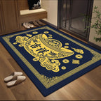 New Chinese Style Yellow Doormat, Wealth Attracting Feng Shui Floor Mat, Non-slip Entryway Rug for Front Door & Hallway Home Decor