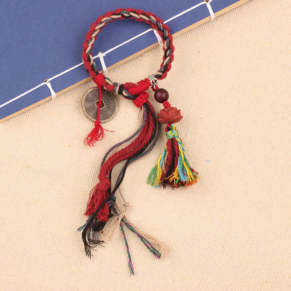 New Chinese Style Tassel Bracelet - Ethnic Tibetan Handwoven Rope | Guochao Ancient Style Accessory