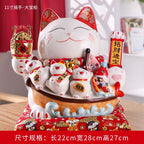 Lucky Cat Shaking Hand Ornaments Large Electric Cashier Home Store Opening Gift Ceramic Ornaments