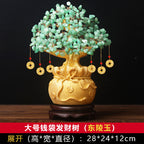Natural Crystal Fortune Tree Money Bag Tree Money Tree Business Craft Gift Decoration