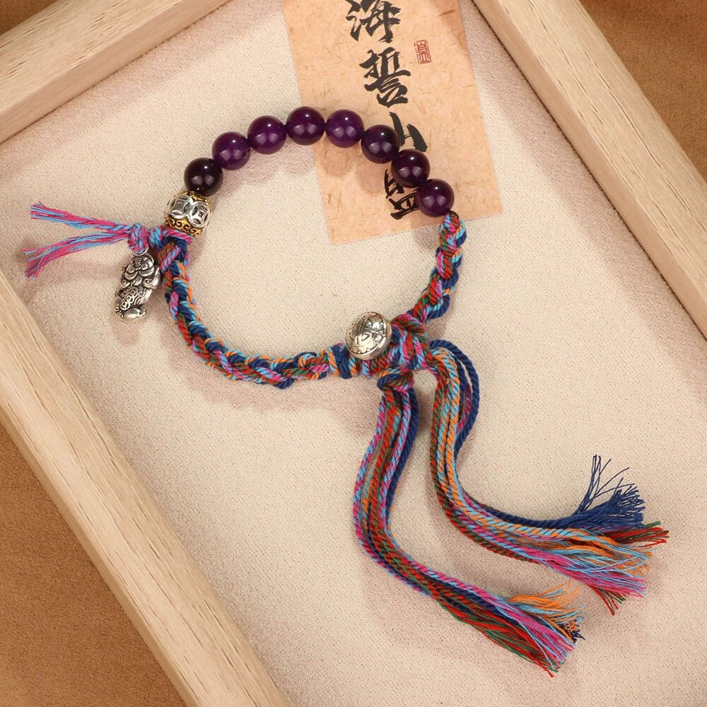 New Chinese Style Tassel Bracelet - Ethnic Tibetan Handwoven Rope | Guochao Ancient Style Accessory