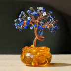 Natural Citrine Money Tree Glass Ingot Treasure Bowl Crystal Tree Desktop Ornament