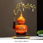 Magnolia Gourd Ornament, Luxury Chinese Style Decor, Hallway Cabinet Desktop Art Deco, Housewarming Gift