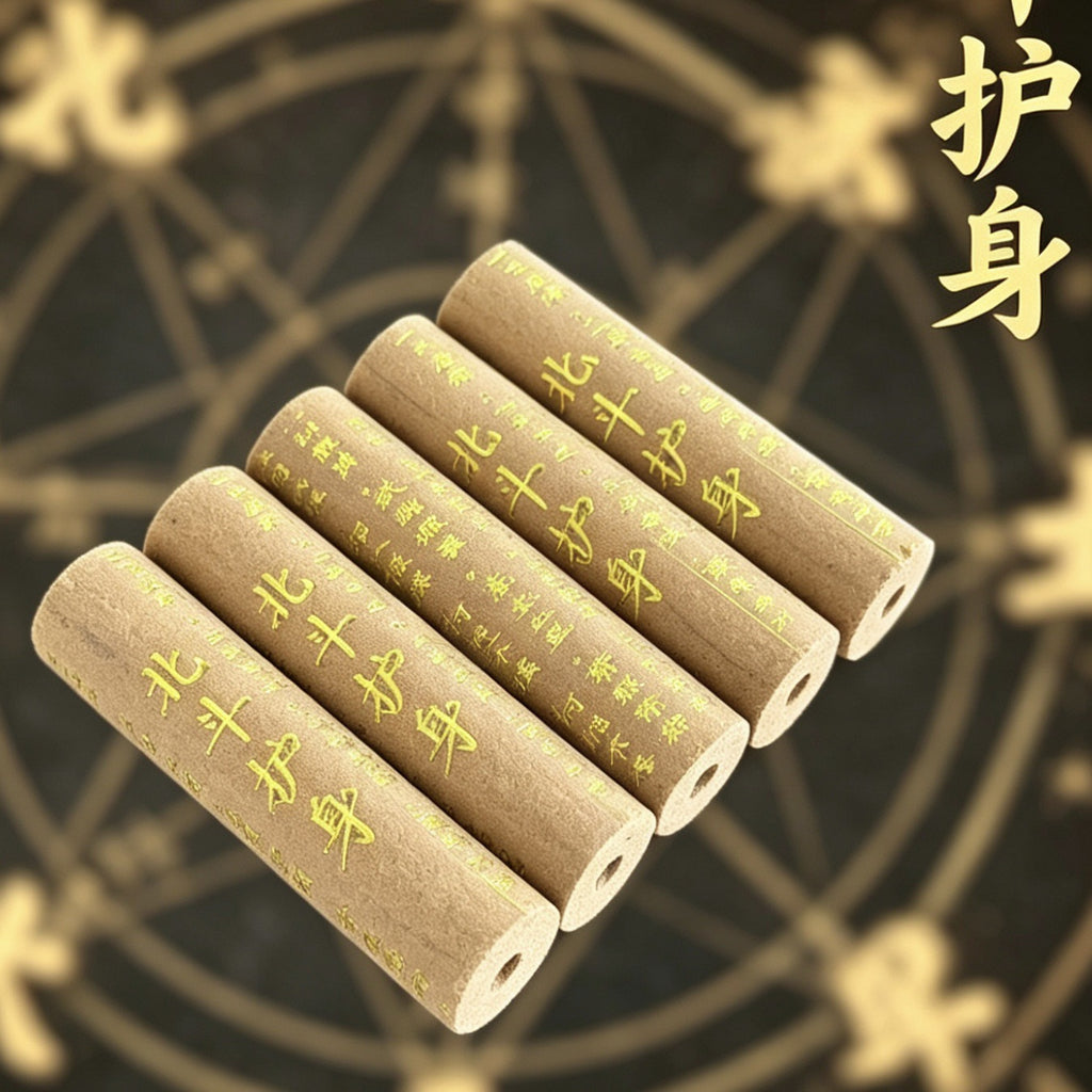 Five-Way Wealth God Manifest Writing Incense Sticks, Thick Round Black Wealth Incense, Natural Tibetan Sandalwood Cylinder Line Incense, Ritual Prayer Incense for Blessing, Meditation and Home Altar