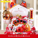 Lucky Cat Shaking Hand Ornaments Large Electric Cashier Home Store Opening Gift Ceramic Ornaments