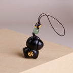 Sandalwood Zodiac Horse Wealth Car Keychain Bag Pendant
