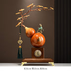 Magnolia Gourd Ornament, Luxury Chinese Style Decor, Hallway Cabinet Desktop Art Deco, Housewarming Gift